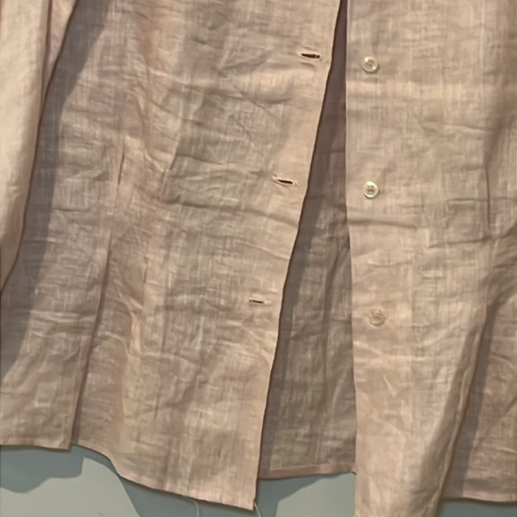 Vintage Cloak of Many Colors 100% Linen Embroidered Blouse 12 Prairie Feminine - Picture 8 of 16